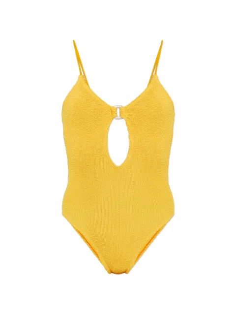 Bond-eye Ring Arden crinkle-effect swimsuit Yellow BOUND760R