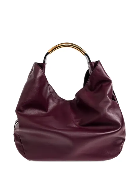Moschino Handle Me logo-plaque tote bag Red MC4241PP0OOP2