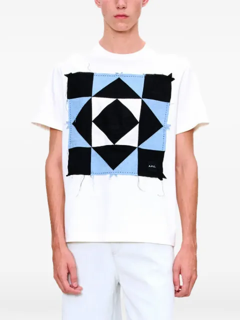 A.P.C. patchwork-detail T-shirt White COHBUH26580