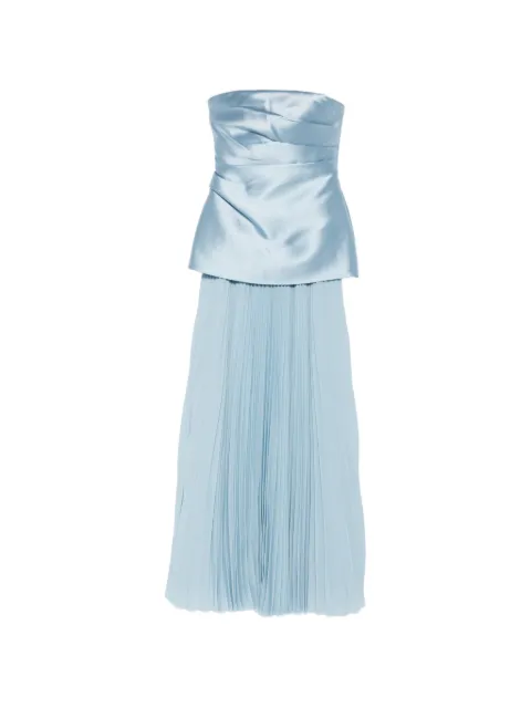 Solace London Claudette strapless maxi dress Blue OS47033