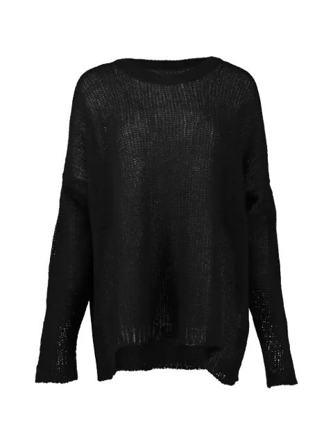 Sprwmn Jade open-knit sweater Black SWE327CM15BLCK