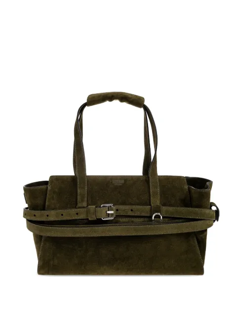 Moschino Tie Me suede leather tote bag Green MC4224PP0OOF0