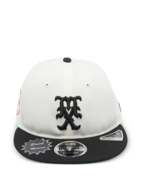 SAINT MXXXXXX x New Era logo-patch cap White SMMK80000C22