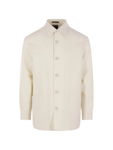 Zegna button-up patch-pocket shirt Neutrals FO3S6387091A3