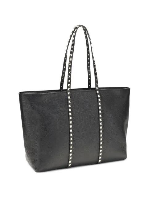 Valentino Garavani Rockstud shopping bag in grainy calfskin Black WB0R04VSF