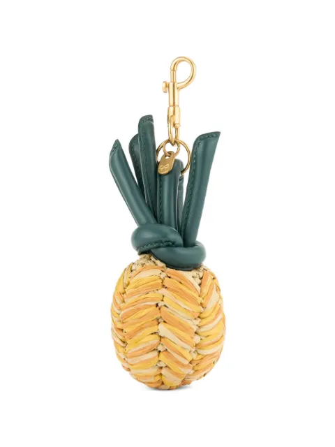 Anya Hindmarch pineapple-shaped raffia bag charm Yellow 198318