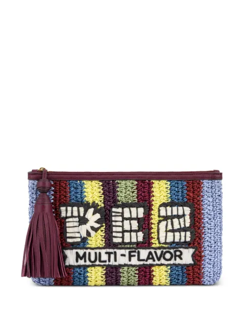 Anya Hindmarch Pez raffia clutch bag Red 200639