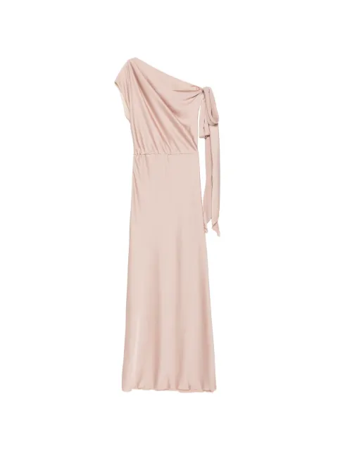 ALESSANDRO LEGORA one-shoulder knotted-detail maxi dress Pink AT140