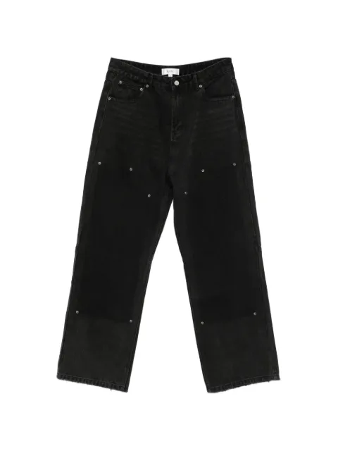 FOUND rivet-embellished wide-leg jeans Black FOSS26DP01012