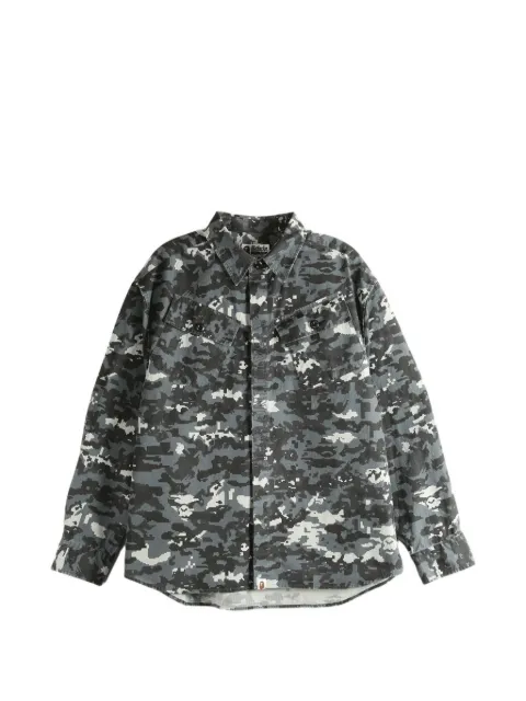 A BATHING APE® digital-camouflage-print shirt Black 1M30131002
