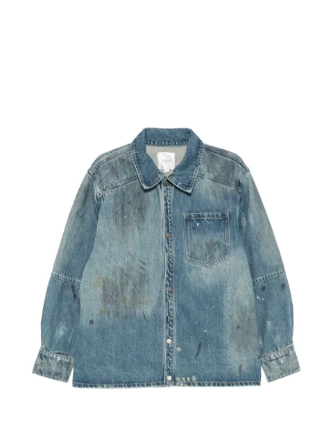 FOUND distressed-effect denim jacket Blue FOSS26SR01012