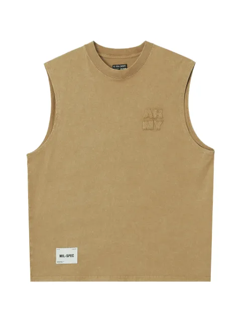 izzue logo-patch graphic-print T-shirt Neutrals IZXVTM00654X