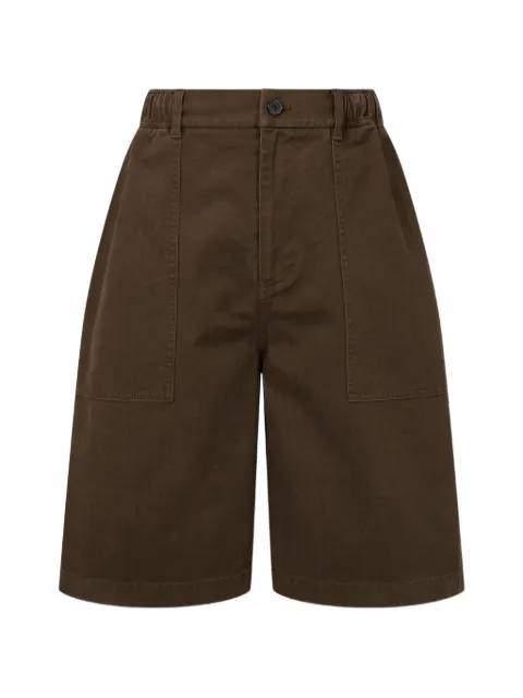 TOMBOY herringbone-texture shorts Brown 9156231313