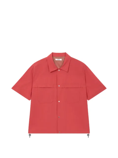 TOMBOY short-sleeve drawstring-hem shirt Red 9156221314