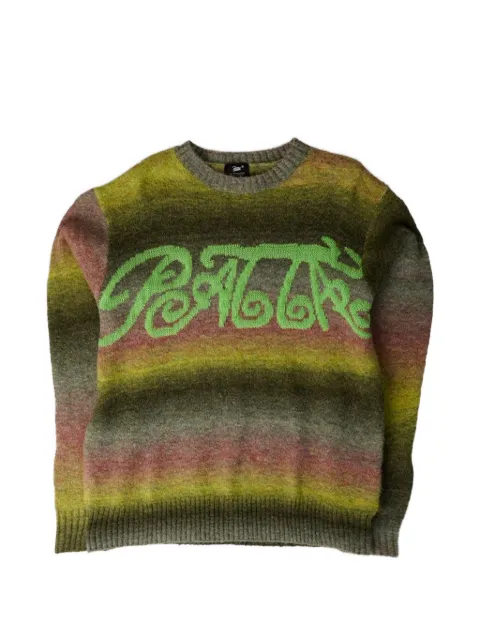 PATTA Curlies intarsia-knit sweater Green POCSS2670403150013084