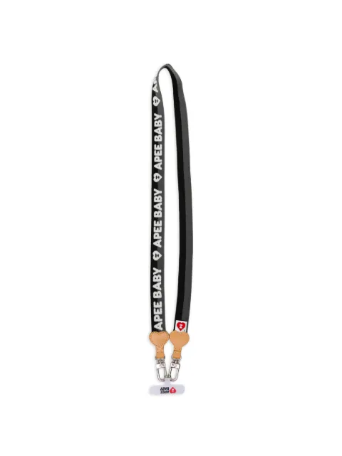 APEE™ by *A BATHING APE® logo-embroidered phone lanyard Black 0PXACAS318A6QBKX00F