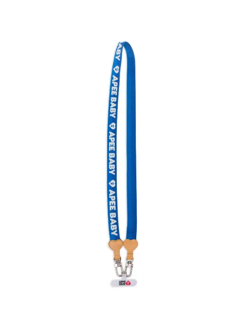 APEE™ by *A BATHING APE® logo-embroidered phone lanyard Blue 0PXACAS318A6QBLX00F