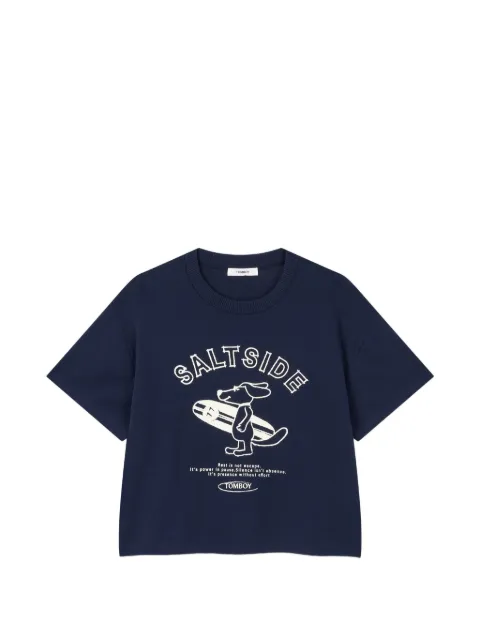 TOMBOY graphic-print T-shirt Blue 9106252210