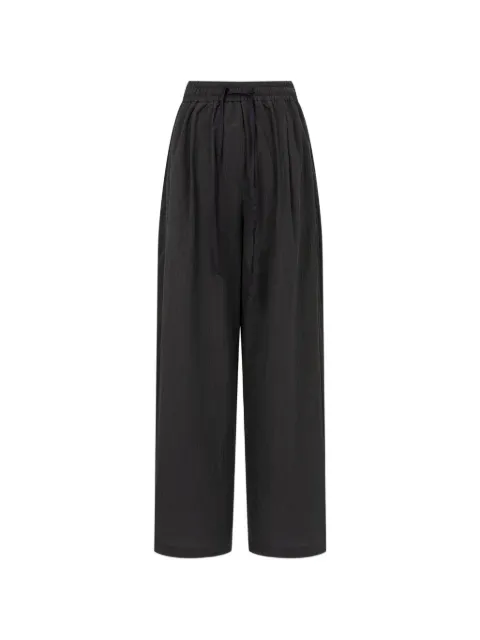 TOMBOY check-pattern drawstring trousers Brown 9106231207