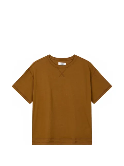 TOMBOY back-print logo-detail T-shirt Brown 9106222206