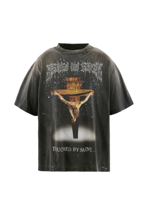 SAINT MXXXXXX graphic-print T-shirt Grey SMMK80000002