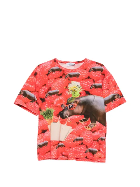The Artistylist graphic-print cotton T-shirt Red RUSBERRYTSHIRTCOTTONMLT