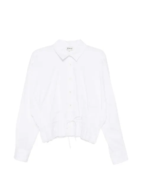 STAUD drawstring frayed shirt White R26S1121PO