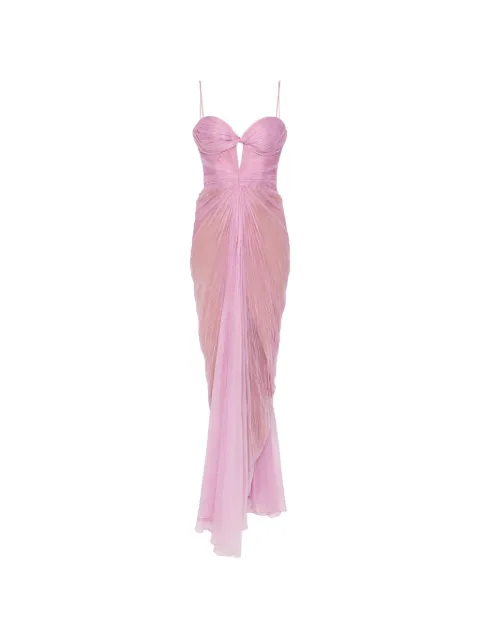 Maria Lucia Hohan Tomina ruched lace-up maxi dress Pink PF006719
