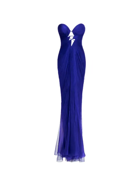 Maria Lucia Hohan Verity cut-out pleated maxi dress Blue VERITY
