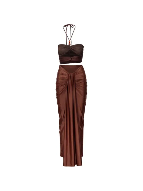 Baobab Dawn cut-out dress Brown 6861294
