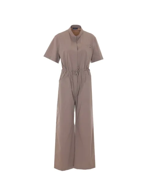 Herno drawstring-waist short-sleeve jumpsuit Neutrals TT000010D12691Z2600