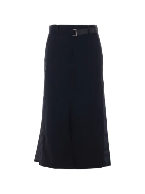 sacai belted pleated skirt Blue 2608433