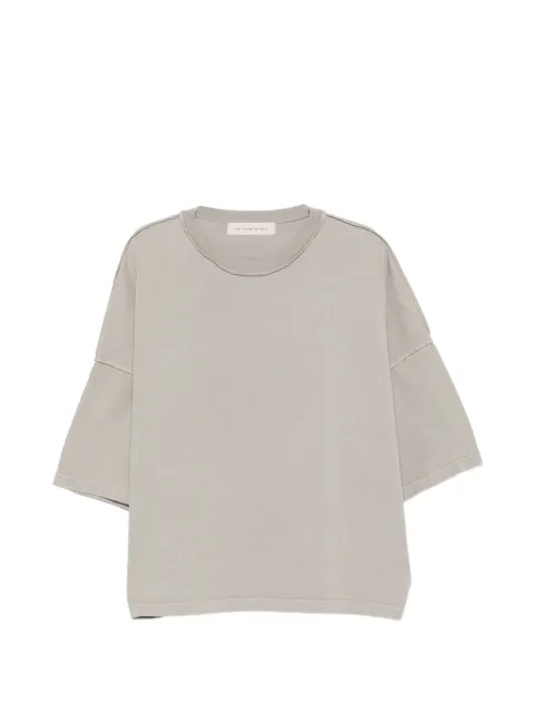 STAY HUMAN ON EARTH drop-shoulder T-shirt Grey S26156