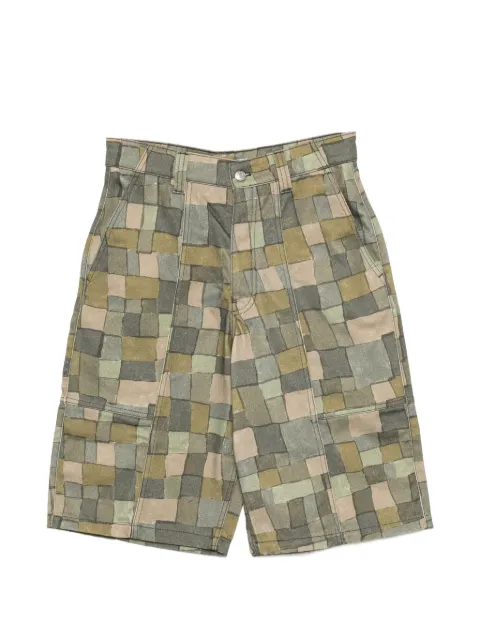 Maison Kitsuné checked shorts Green MM01404WW9013