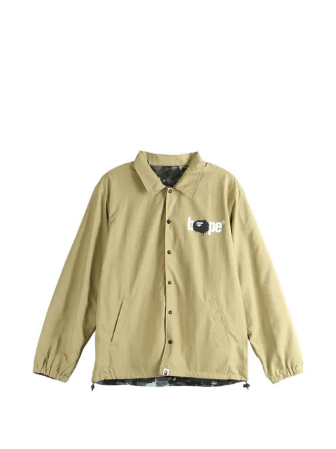 A BATHING APE® logo-print coach jacket Neutrals 1M30140010