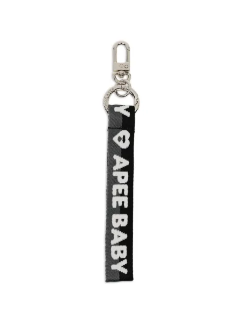 APEE™ by *A BATHING APE® logo-embroidered strap keyring Black 0PXACAS345A6QBKX00F