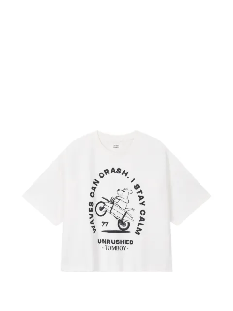 TOMBOY graphic-print boxy-fit T-shirt White 9106222211