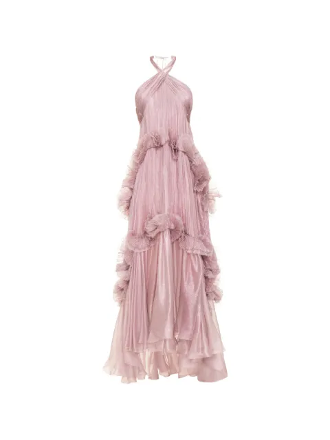 Maria Lucia Hohan Zadie ruffled maxi dress Pink ZADIESS