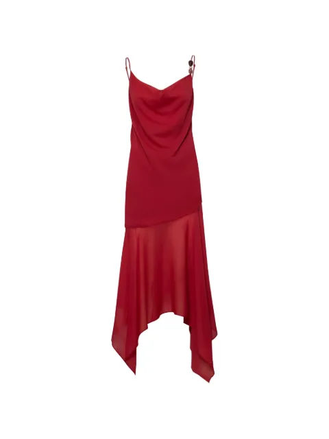 Baobab Carlota asymmetrical midi dress Red 6310966