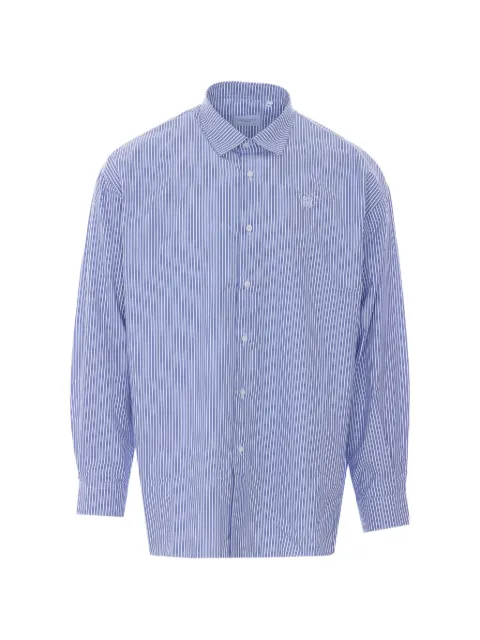 Family First striped heart-embroidered shirt Blue SHS2605LB