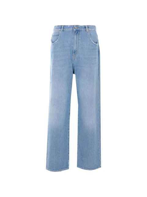 TRUE AVENUE Marta used-effect straight-leg jeans Blue MARTA3183