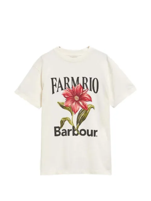 Barbour Farm Rio floral-print T-shirt White LTS0736