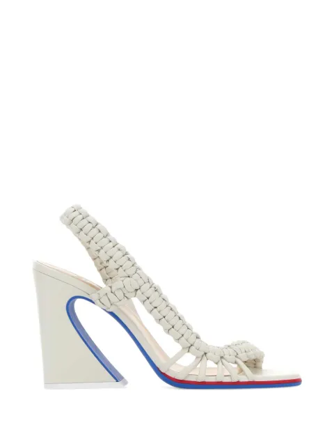 FENDI Arc braided leather sandals White 8X8917AWL0