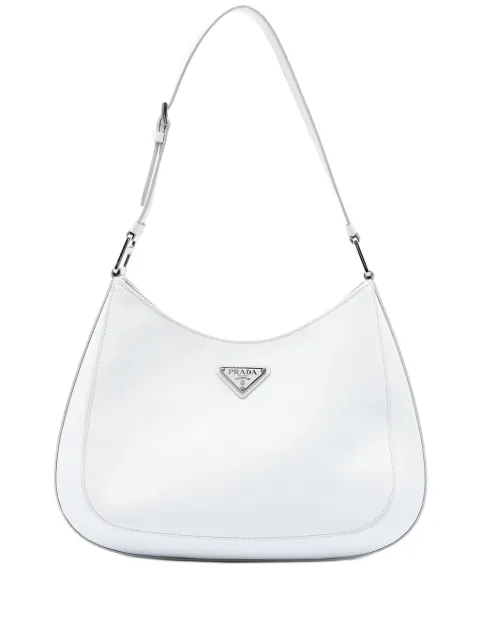 Prada Pre-Owned 2013-2025 Spazzolato Cleo shoulder bag White AREL64EVWOE0CAA2