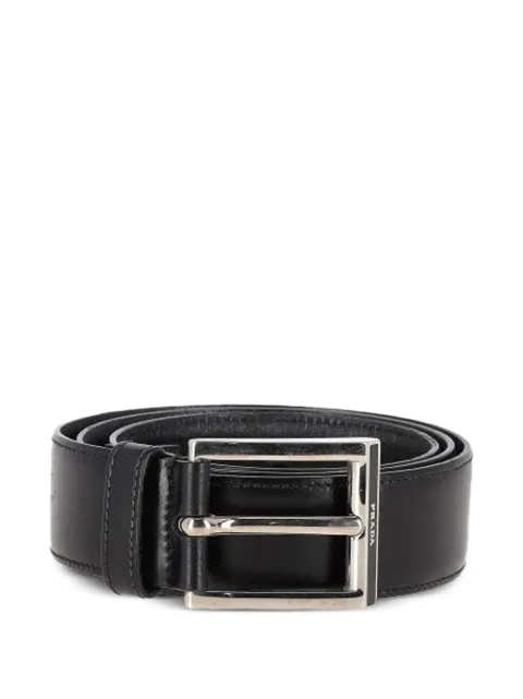 Prada Pre-Owned square buckle belt Black NAPPUGBAC446381W