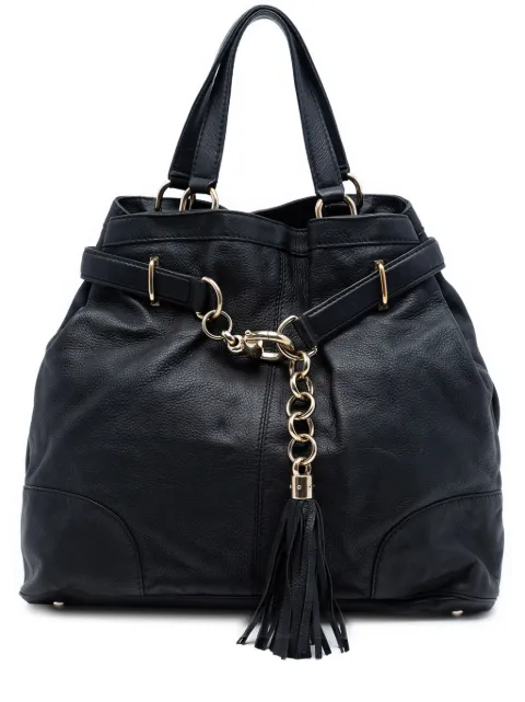 Gucci Pre-Owned 2016-2025 Large Leather Horsebit Sienna tote bag Black 64E7BV57JERBC6TR