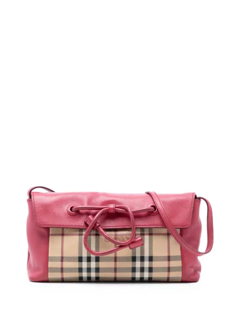 Burberry Pre-Owned 2000-2017 Haymarket Check Coated Canvas Leah crossbody bag Pink N1N5P2WJZDWESH95