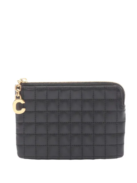 Celine Pre-Owned 2010-2026 C Chain Quilted coin pouch Black N8GV462AJ860KPOB