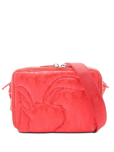 Christian Dior Pre-Owned 2010-2026 ERL Oblique Mirage Technical Fabric Double Zip crossbody bag Red 49WC49HYE2PQ3JWK