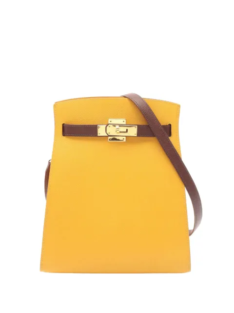Hermès Pre-Owned 1995 Courchevel Kelly Sports MM shoulder bag Yellow 5E5L7FRT7V4ZNKP8